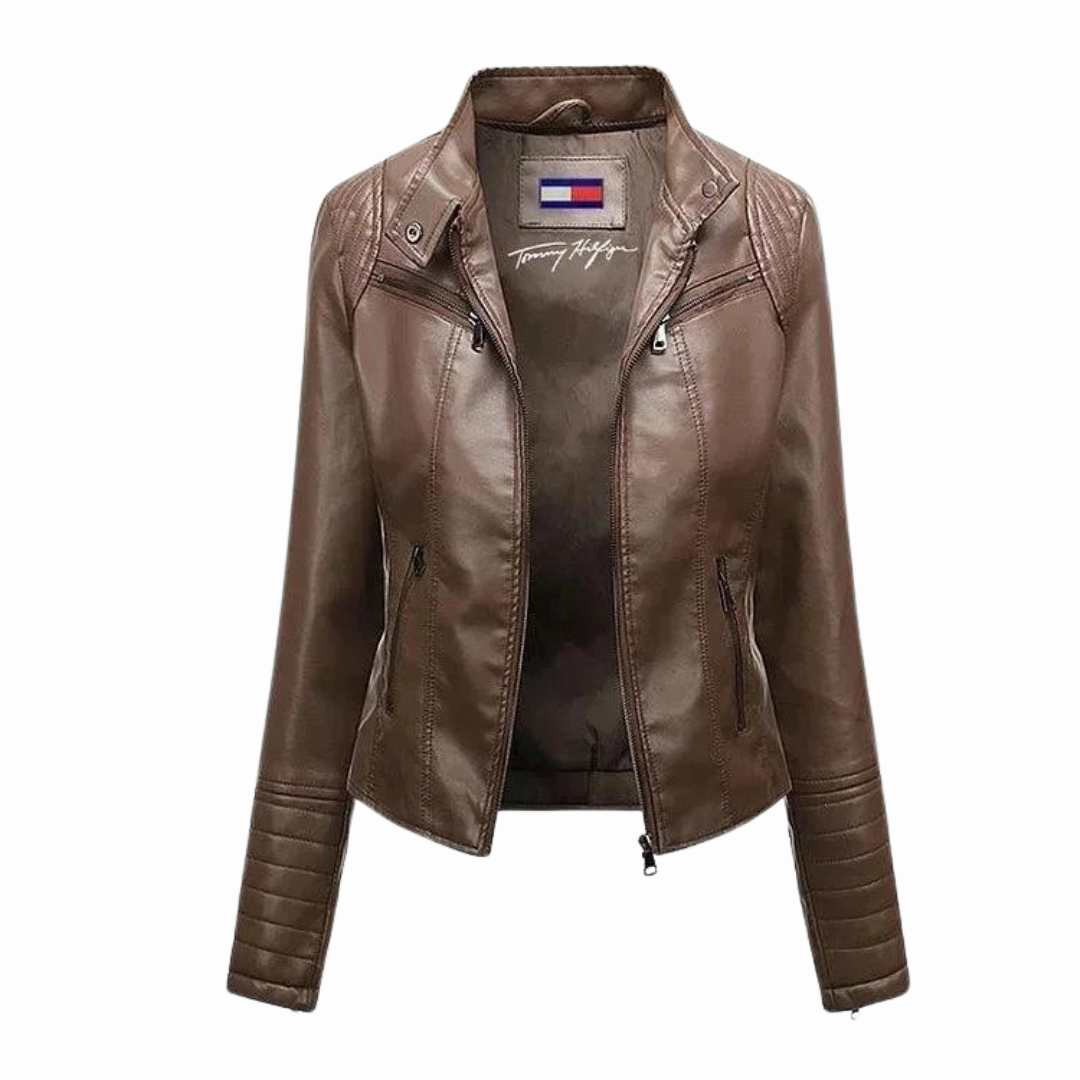 Klassische Lederjacke