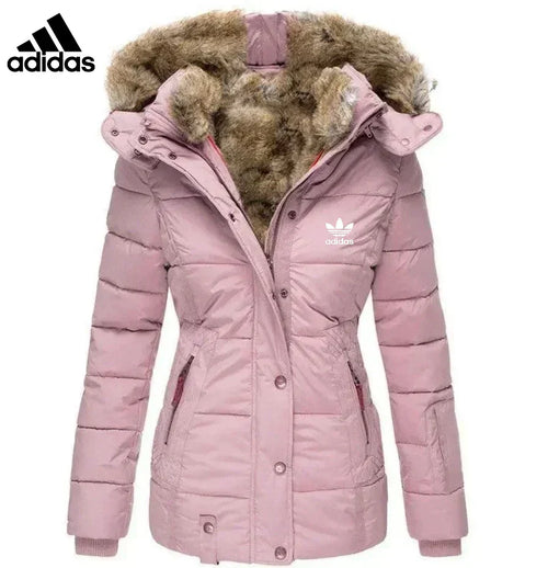 Adidas| Damenjacke mit Fell, Größe 25